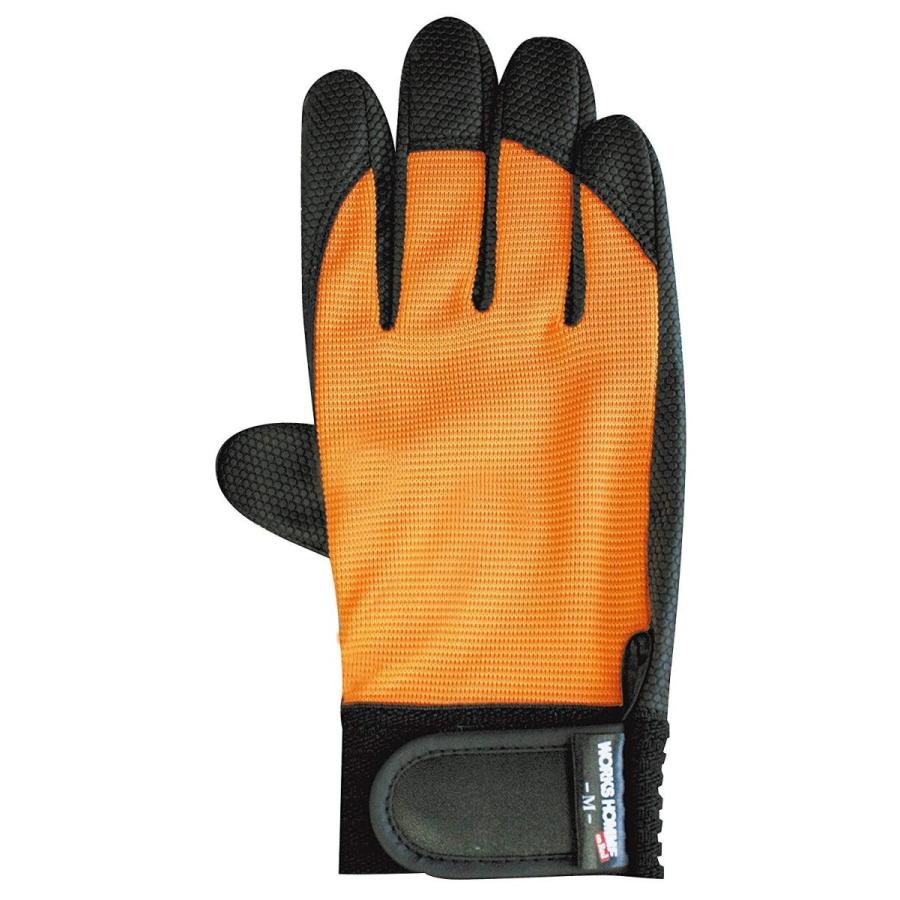 ユニワールド 合成皮革手袋 M オレンジ 供え