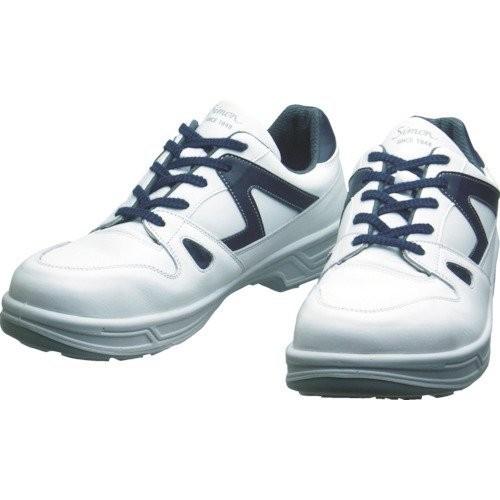 シモン 安全靴 短靴 8611白 ブルー 25.5cm 8611WB25.5