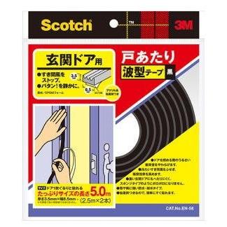 時間指定不可 3m 住友スリーエム スコッチ 玄関ドア用 戸あたり波型テープ En 58 黒色 ケース12巻入り 肌触りがいい Atempletonphoto Com