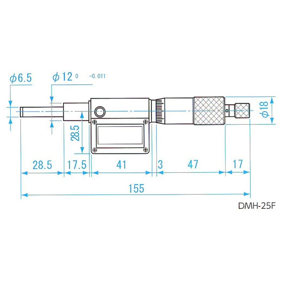 新潟精機　(SK)　デジタルマイクロメータヘッド　DMH-25F