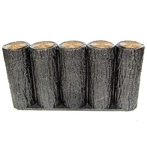 サンポリ 樹脂製擬木はなえ 5連平行杭タイプ H200 (20本セット) サンポリ 樹脂製擬木はなえ 5連平行杭タイプ H200 20本セット