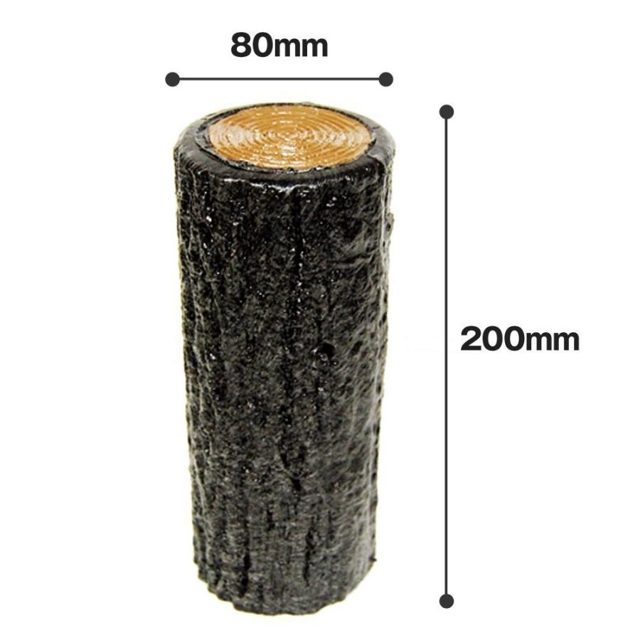 サンポリ 樹脂製擬木はなえ80Φ 一本杭 H200 (20本セット)