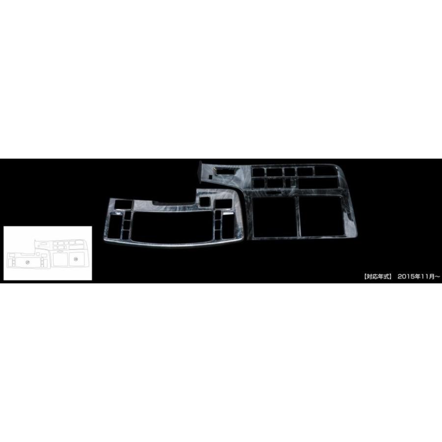 ジェットイノウエ(JET)　インテリア3Dパネル　ファイブスターギガ　デコレーション　カラーパネル　インパネ部分2点セットトラック用品内装