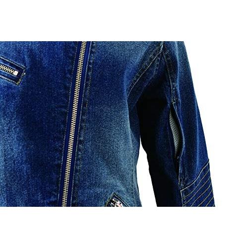 ロッソスタイルラボ Rosso Stylelab バイク用ジャケット 美品 レディース デニムジャケット ブラック ライトオンスストレッチ S