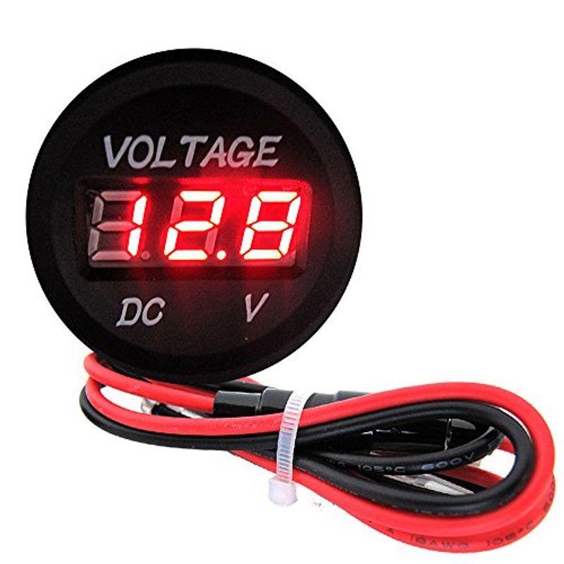 デジタル表示 小型電圧計 レッド 12V-24V 車 バイク 船舶 ac373-02 【訳あり】 デジタル表示 小型電圧計 レッド 12V-24V 車 バイク 船舶 ac373-02 【訳あり】