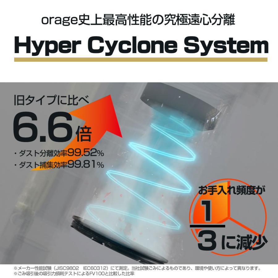 新発売 Orage RR11 掃除機 コードレス コードレス掃除機 人気 自立 自走式 サイクロン式 クリーナー 強力吸引 充電式 軽量 ハンディ掃除機 スティック｜nanobig｜05