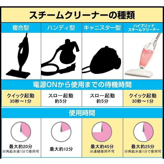 ハイブリッド スチームクリーナー 2年保証 除菌 掃除機 スチームモップ