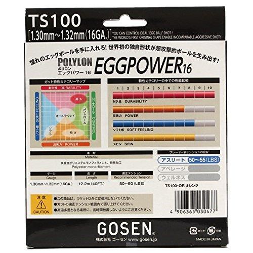 ゴーセン(Gosen) ガット POLYLON EGGPOWER 16 オレンジ TS100 FF｜nanohanaclub｜02