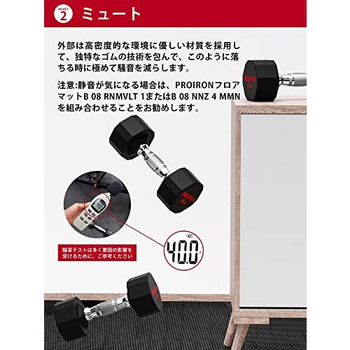 PROIRON 鋼 ダンベル だんべる 12kg 1個 鉄アレイ ダンベル ?? dumbelll set 家庭用および商業用に適しています｜nanohanaclub｜03