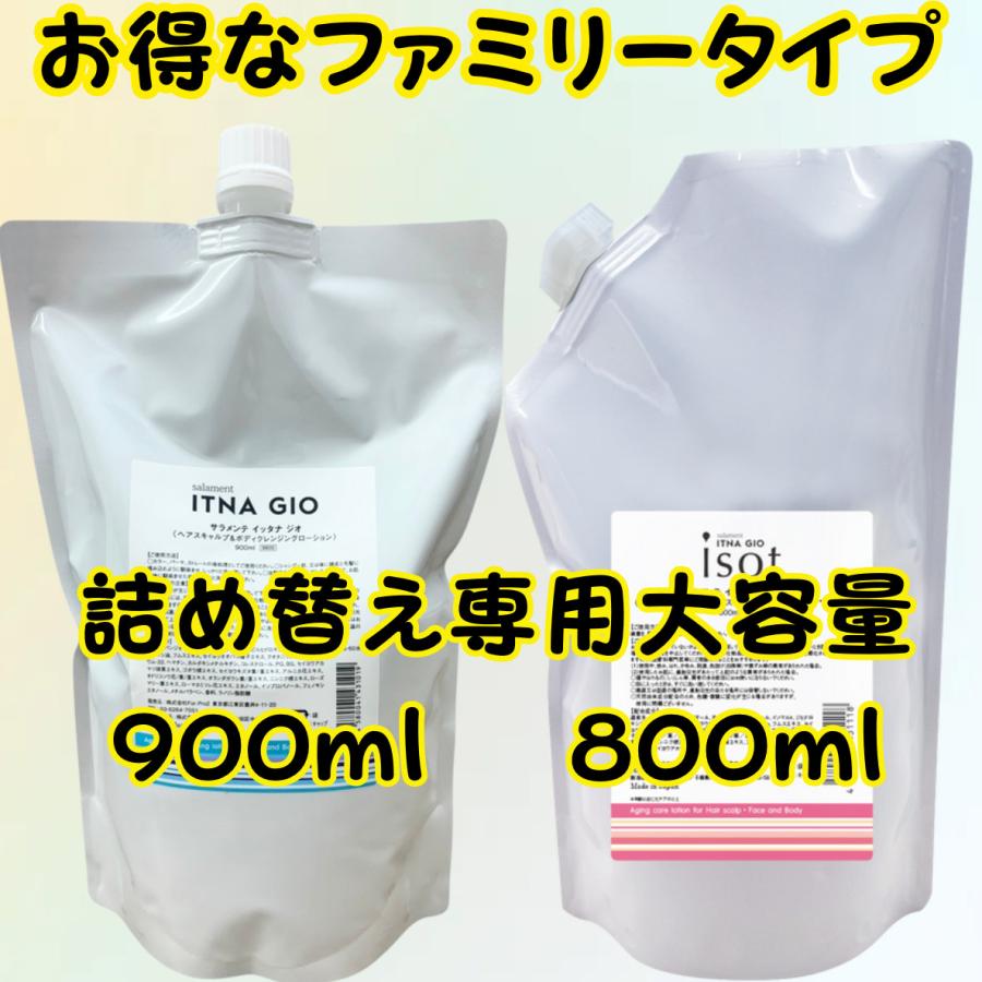 【公式ショップ】[レビューご投稿で400円引きクーポン進呈] サラメンテ イッタナジオ 900ml+イッタナジオ イソット 800ml 詰替 各1個セット_2