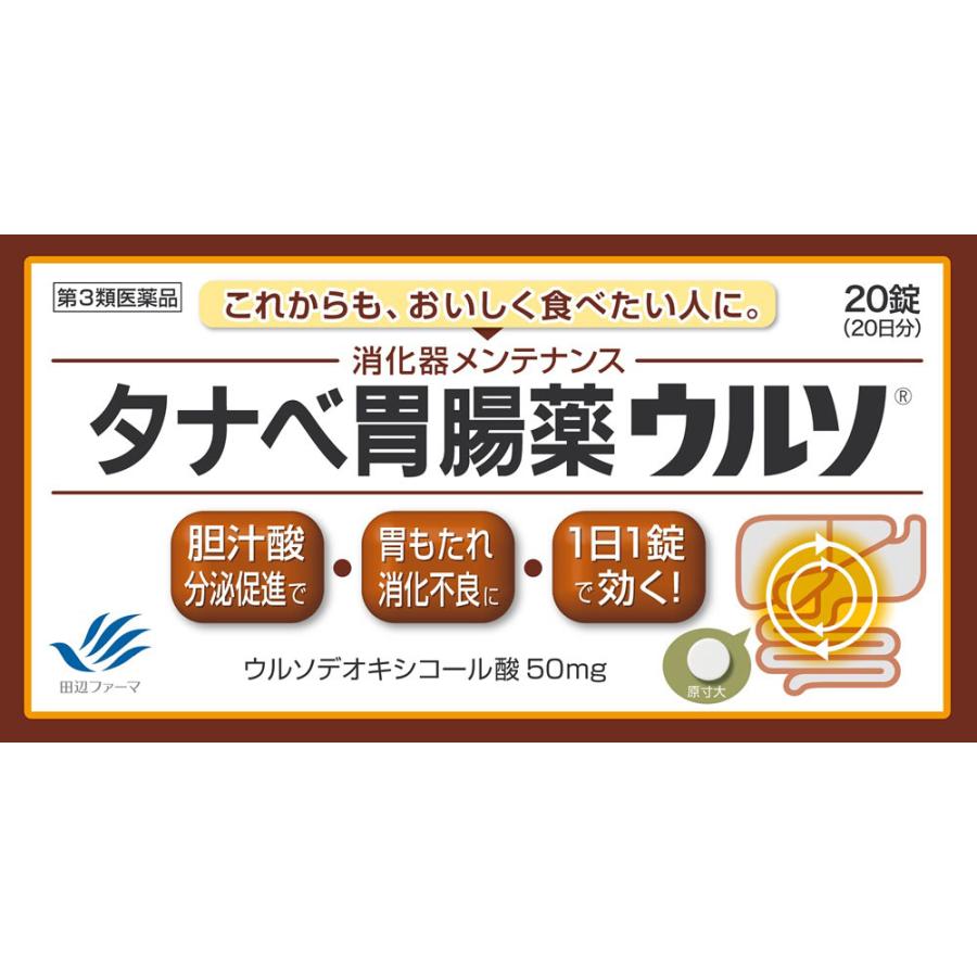 第3類医薬品 タナベ胃腸薬ウルソ 錠 なの花ドラッグyahoo 店 通販 Yahoo ショッピング