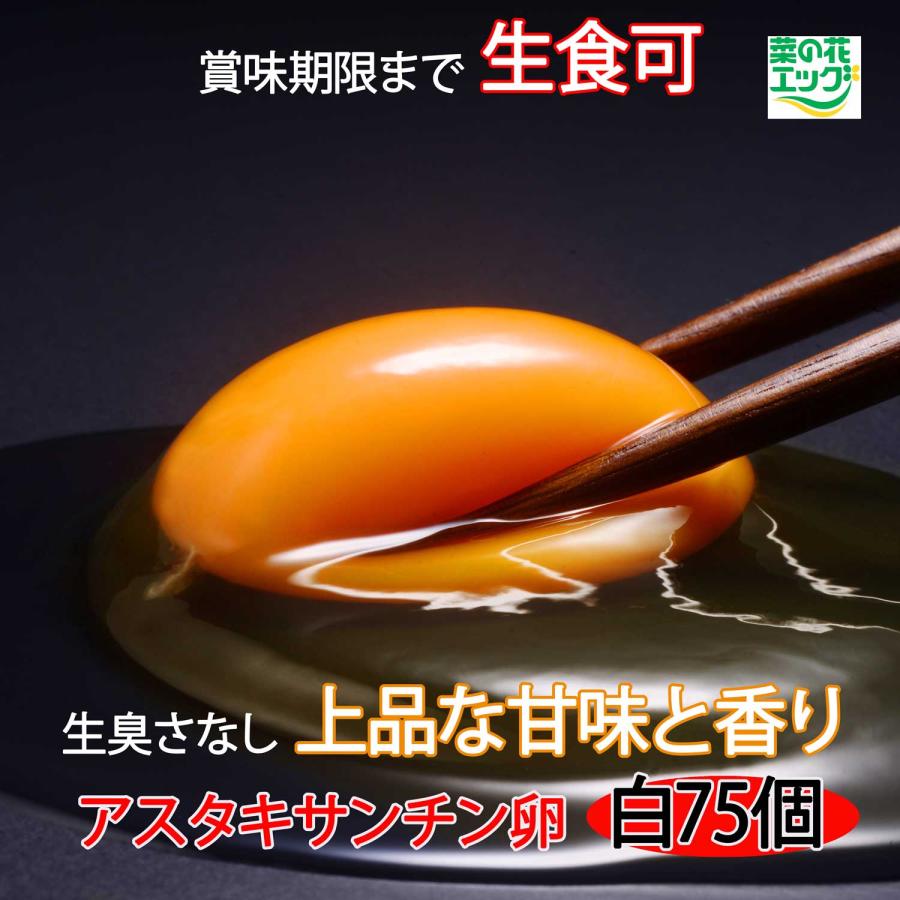 鶏卵 菜の花エッグブランド アスタキサンチン卵 白玉75個 | 菜の花エッグ
