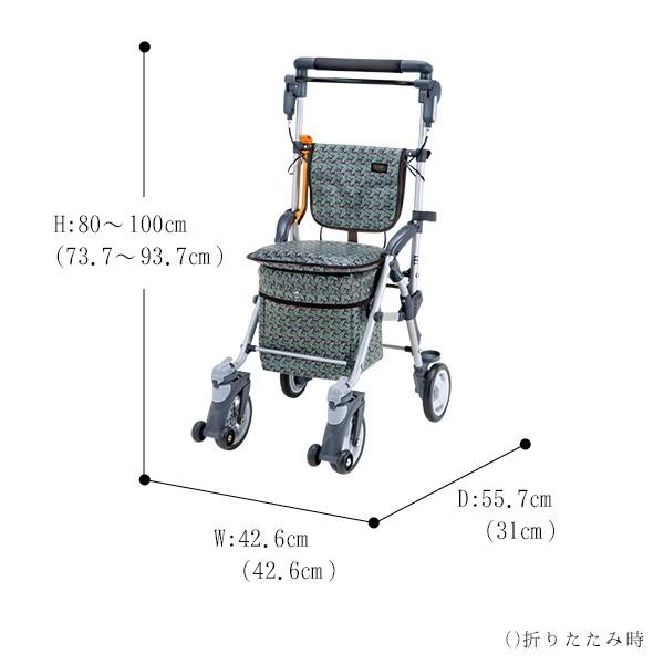 マキテック シルバーカー コンパクト 軽量 スルーンボックスN フラワー