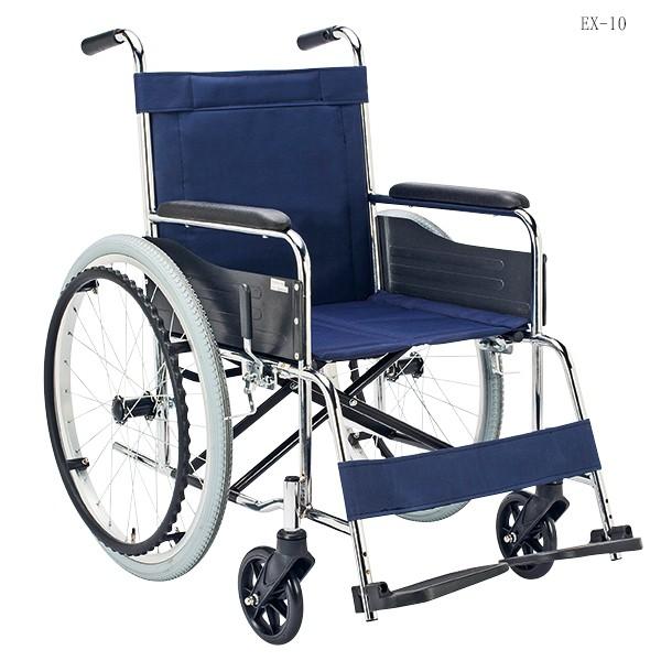 車椅子 自走式車椅子 折りたたみ スチール 背固定 エコノミーシリーズ