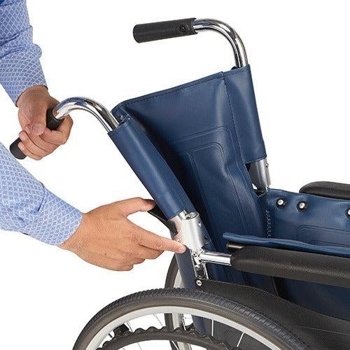 マキテック 車椅子 自走式 背固定 折りたたみ 車いす スチール マキテック 車椅子 自走式 背固定 折りたたみ 車いす スチール