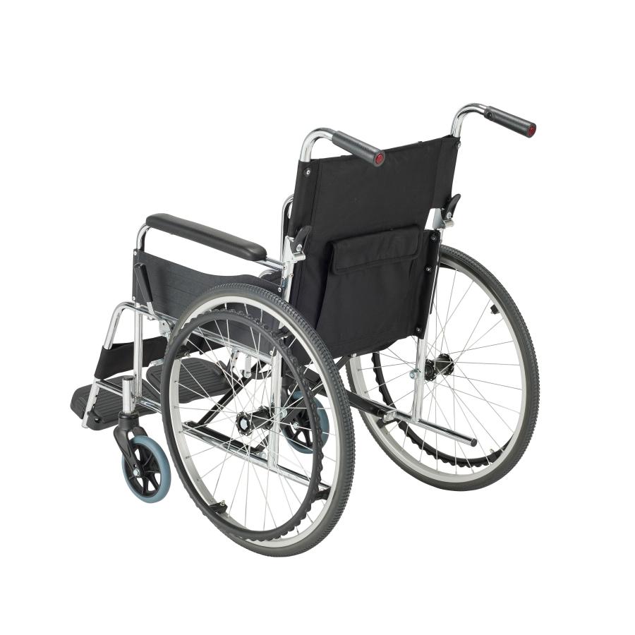 車椅子 自走式車椅子 折りたたみ スチール 背固定 エコノミーシリーズ 