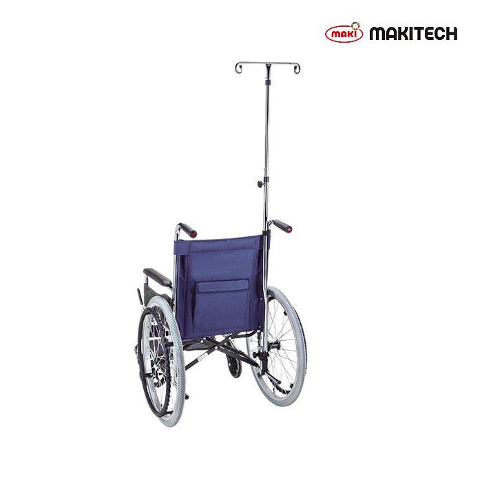 マキテック ガードル架 点滴棒 車椅子用 後方 取付 GD-32 : 介護用品
