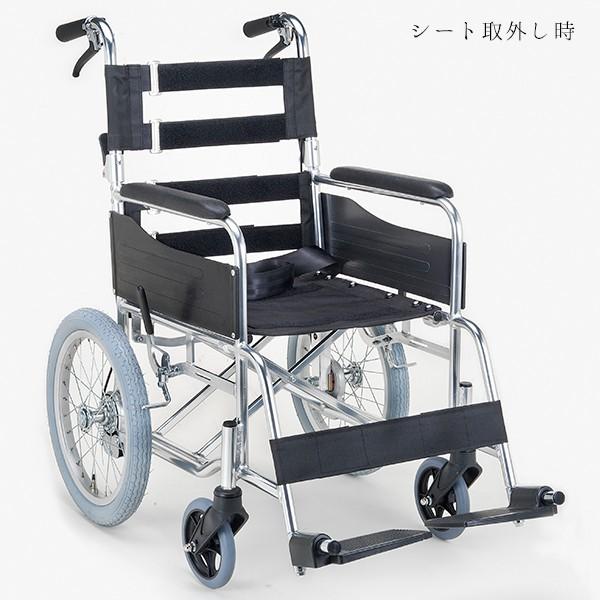 車椅子 介助式 背折れ 折りたたみ 車いす モジュールタイプ ドットネイビー SMK30-3843DN｜nanohanakaigo｜02