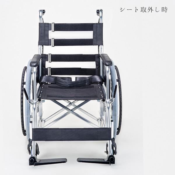 車椅子 自走式 背折れ 折りたたみ 車いす モジュールタイプ チェックオレンジ SMK50-4043CO_2