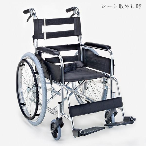 マキテック 車椅子 自走式 背折れ 折りたたみ 車いす モジュールタイプ 