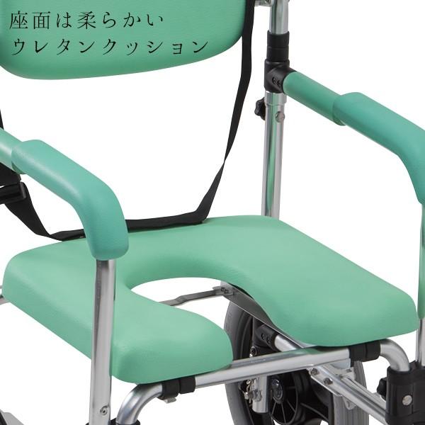 マキテック 浴用キャリー 低床 入浴用車椅子 シャワーチェア 肘掛け