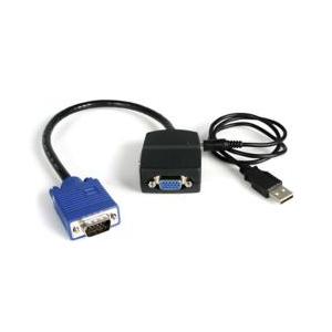 ＳｔａｒＴｅｃｈ．ｃｏｍ ビデオスプリッター/VGA/1入力2出力/2048x1536/USBパワー/61m 目安在庫=○｜nanos