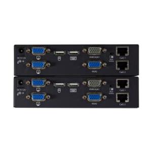 KVMエクステンダー/最大200m延長/2画面/VGA/1920x1200/Cat5 取り寄せ商品_2