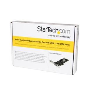 ＳｔａｒＴｅｃｈ．ｃｏｍ USB増設カード/PCIe 2.0 - 4x USB-A/SATA・LP4電源/5Gbps 目安在庫=△｜nanos｜06