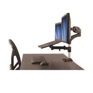 モニターアーム/1画面/最大27インチ/多関節/ノートPCトレイ付き 目安在庫=○の画像