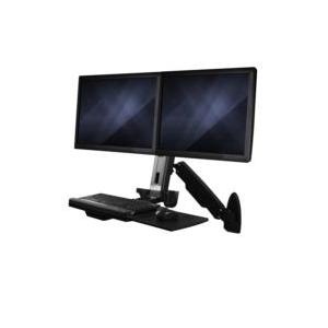 ＳｔａｒＴｅｃｈ．ｃｏｍ ウォールマウント昇降デスク 2面モニタアーム キーボード台 WALLSTS2 取り寄せ商品