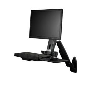 昇降デスク／壁面設置／1x 24インチVESA／多関節／耐荷重8kg 目安在庫=△