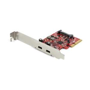 USB増設カード/PCIe 3.0 - 2x USB-C/10Gbps/SATA電源/UASP 目安在庫=△