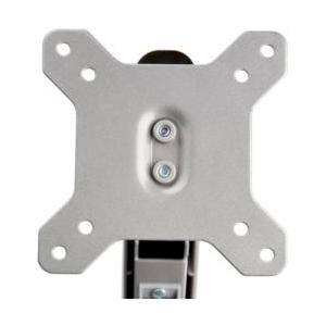 モニターアーム/左右2画面/最大32インチ/2x USB & AUX/シルバー 取り寄せ商品