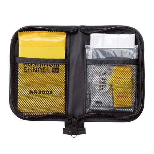 KYOGOKU商品【新品未使用】ポーチ他7点セット 防災ポーチ7点セット(ポーチ・圧縮タオル・アルミシート・ウェット