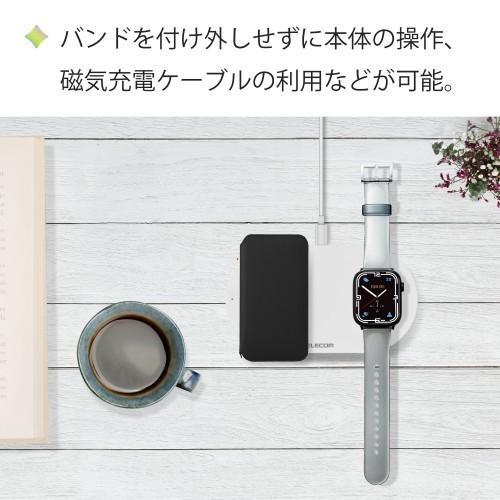 エレコム Apple Watch用クリアバンド(45/44/42mm) クリアブラック メーカー在庫品｜nanos｜07