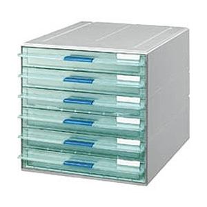 コクヨ LC-UNT106MZ レターケース<UNIFEEL> 浅型6段 透明引出し A4タテ 取り寄せ商品