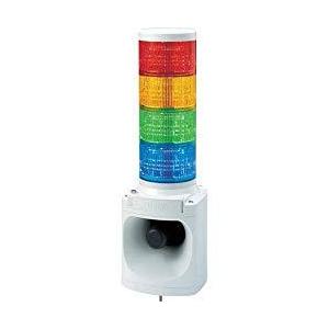 LED積層信号灯付き電子音報知器 4段 赤黄緑青 LKEH-402FA-RYGB 取り寄せ商品