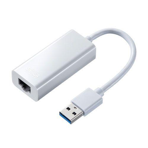 サンワサプライ USB-CVLAN1WN USB3.2-LAN変換アダプタ(ホワイト) メーカー在庫品｜nanos