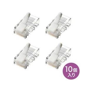 サンワサプライ ツメ折れ防止カテゴリ5eRJ-45コネクタ 10個入り ADT-RJ45TS-10 メーカー在庫品｜nanos