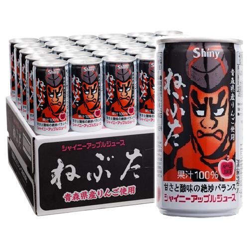 シャイニー 青森の味！ アップルジュース 青森ねぶた缶 190g ×30缶