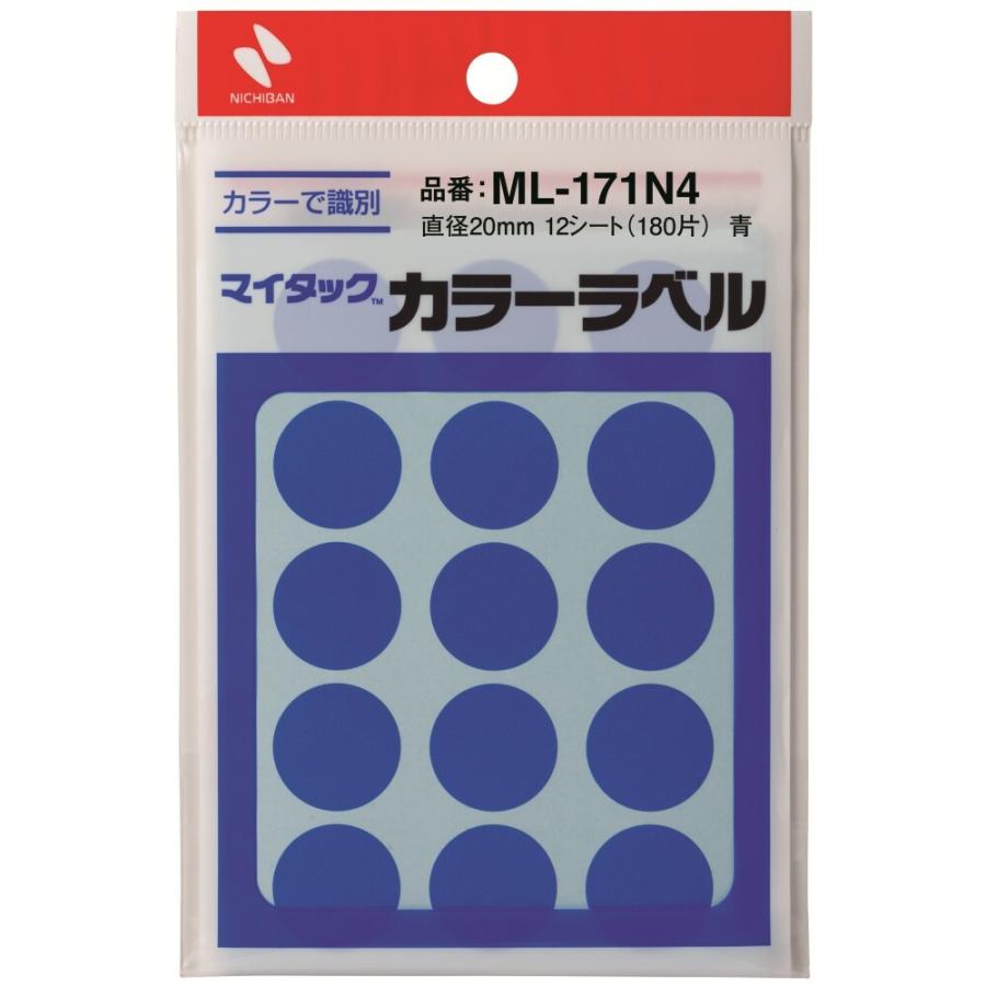 NICHIBAN（ニチバン） マイタックラベル カラーラベルML-171N4
