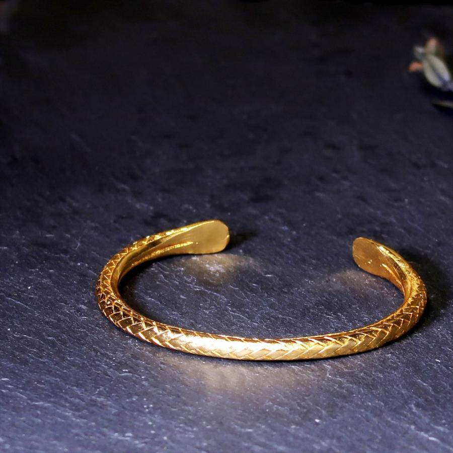 ブレスレット バングル レディース 22金 22K アンティーク ゴールド  