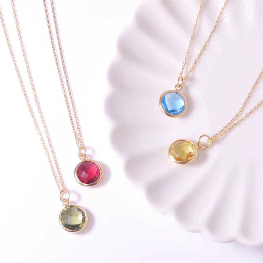 ネックレス レディース 18金 18K スターリングシルバー925 ペンダント うるうる アメジスト ガーネット シトリ nanotta ASN001の画像