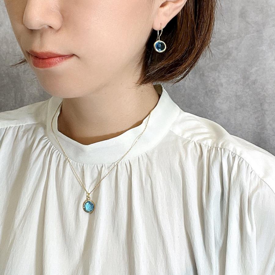 ネックレス レディース 18金 18K スターリングシルバー925 ペンダント うるうる アメジスト ガーネット シトリ nanotta ASN001の画像