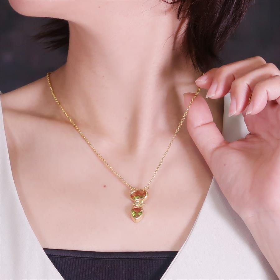 ネックレス レディース 18金 18K シルバー925 ペンダント うるうる 揺れる アジスト ブルートパーズ ズルタナ nanotta ASN005の画像