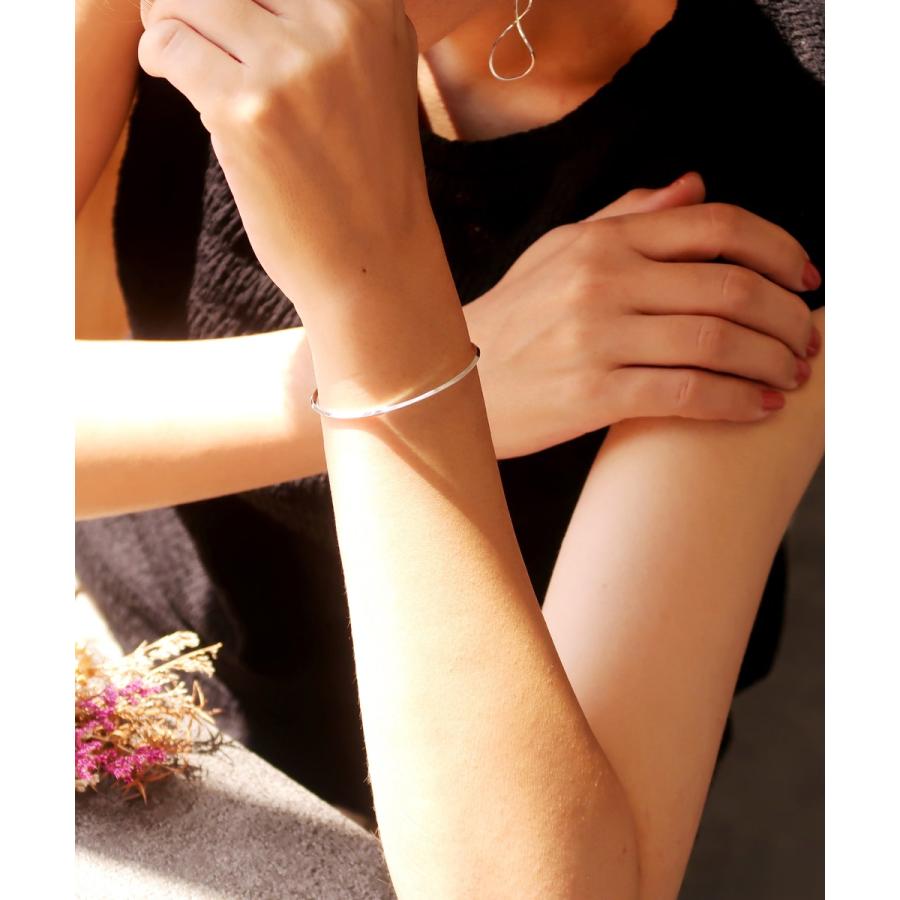 バングル ブレスレット メンズ レディース 純銀 シルバー SV999 シルバー999 ピュアシルバー バングル ブレス nanotta BBA001の画像