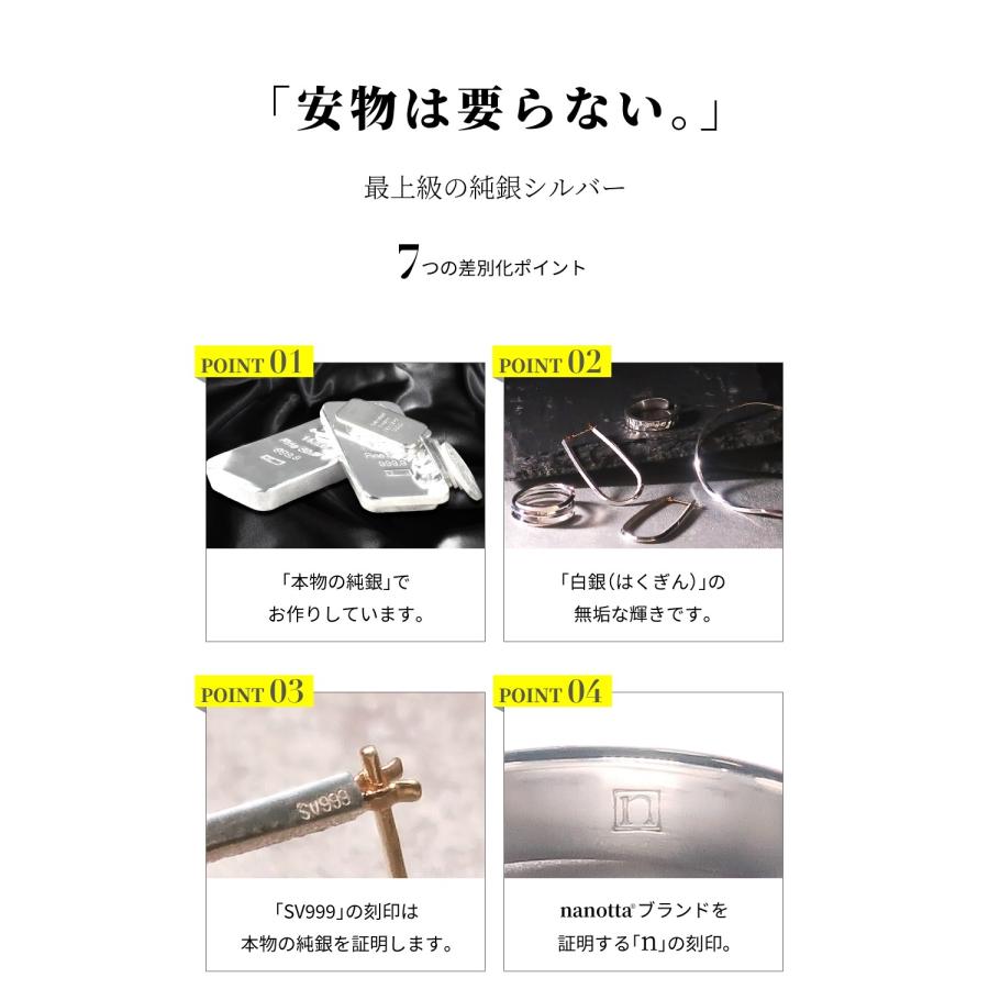 nanotta（ナノッタ） バングル ブレスレット メンズ レディース 純銀