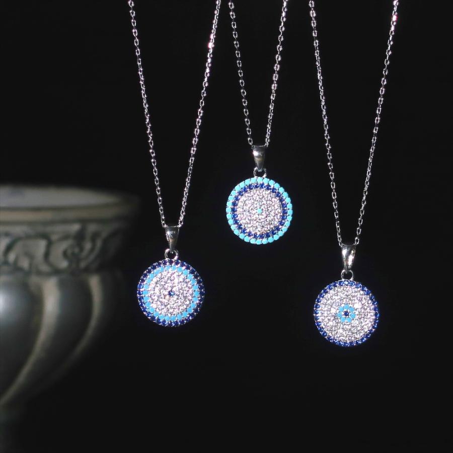 MAYOKE ネックレス レディース シルバー925 ペンダント アンティーク ナザールボンジュウ アミュレット 花 お nanotta NNC001 の商品画像