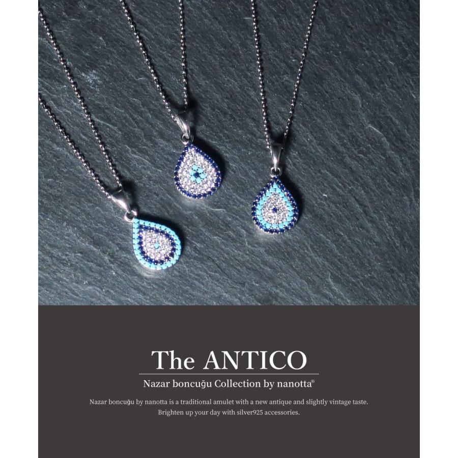 MAYOKE ネックレス レディース シルバー925 ペンダント アンティーク ナザールボンジュウ アミュレット 雫 ド nanotta NNC002の画像