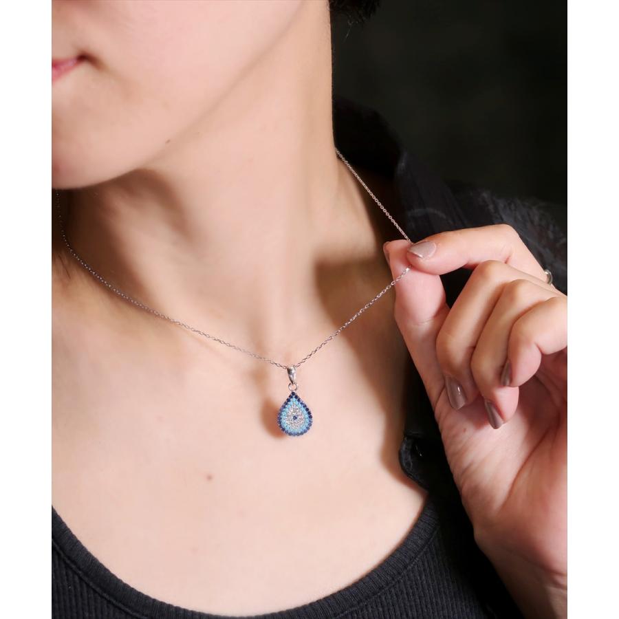 MAYOKE ネックレス レディース シルバー925 ペンダント アンティーク ナザールボンジュウ アミュレット 雫 ド nanotta NNC002の画像